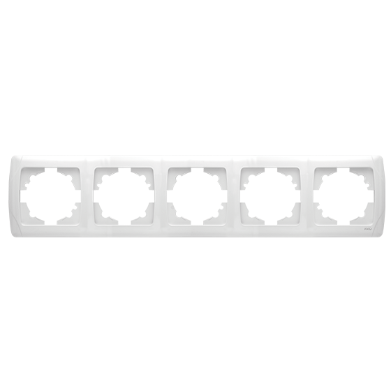 ჩამრთველ-როზეტის კანტი VIKO CARMEN 4-ნი თეთრი "ჰორიზონტალური"