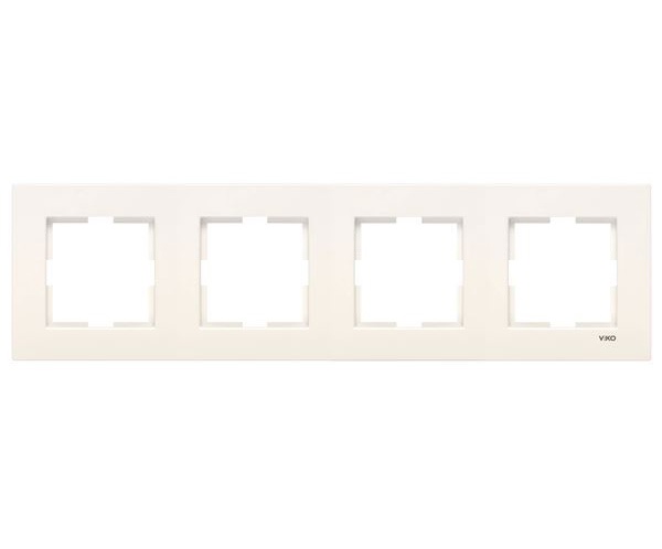 ჩამრთველ-როზეტის კანტი VIKO KARRE 4-ნი კრემი "ჰორიზონტალური"