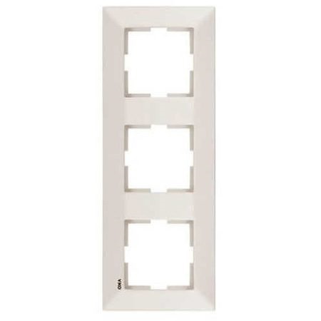 ჩამრთველ-როზეტის კანტი VIKO MERIDIAN 3-ნი თეთრი "ჰორიზონტალური"