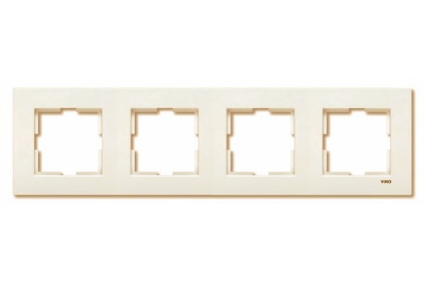 ჩამრთველ-როზეტის კანტი VIKO MERIDIAN 4-ნი კრემი "ჰორიზონტალური"