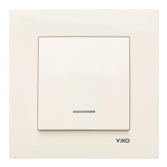 გადამრთველი VIKO MERIDIAN 1-ნი თეთრი განათებით