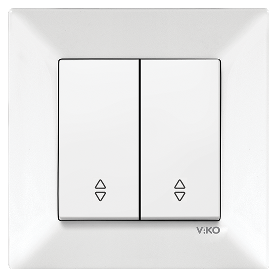 გადამრთველი VIKO MERIDIAN 2-ნი თეთრი რევერსით