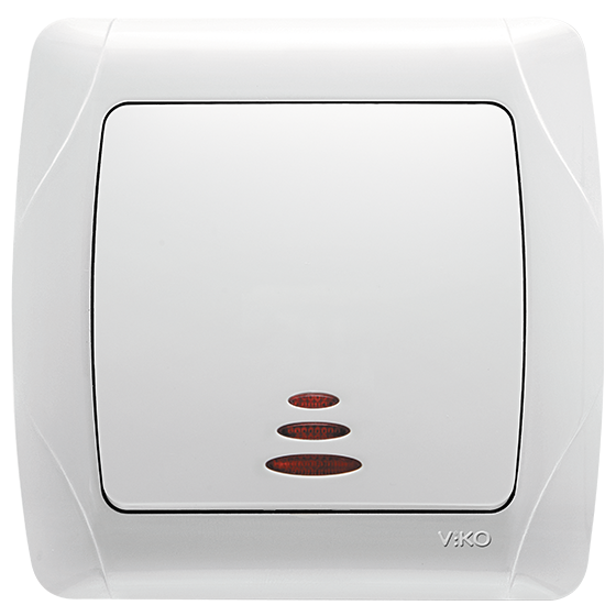 გადამრთველი VIKO CARMEN 1-ნი თეთრი განათებით