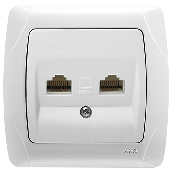 როზეტი VIKO CARMEN 2-ნი კომპიუტ Ikili Data თეთრი