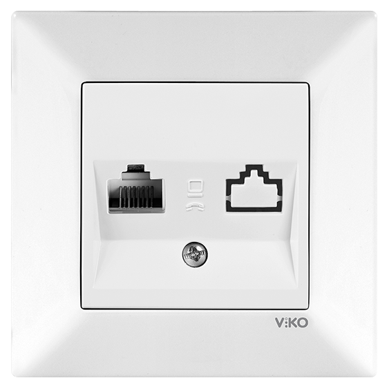 როზეტი VIKO MERIDIAN 1-ნი კომპიუტ. Tekli Data თეთრი