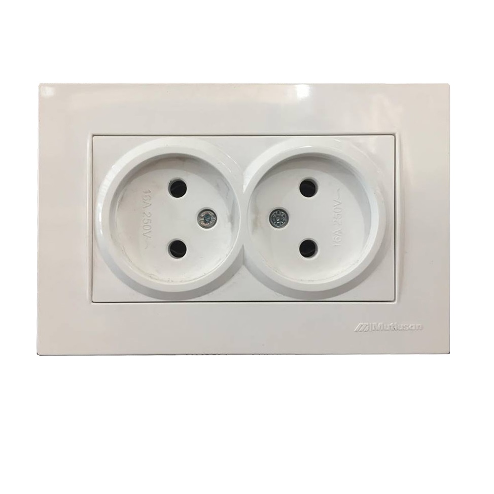 ორიანი როზეტი თეთრიRITA DOUBLE SOCKET OUTLET WHITE