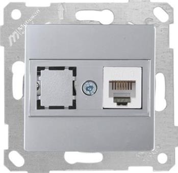 როზეტი ინტერნეტი. ვერც. RITA DATA SOC.1*RJ45W INOX