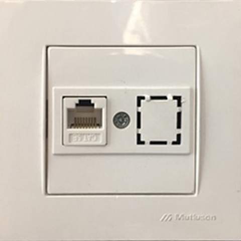 როზეტი ინტერნეტი. თეთრი RITA DATA SOC.1*RJ45W/OCON.WHT