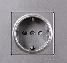 როზეტი დამიწებით ვერცხლი RITA EARTED SOCKET INOX