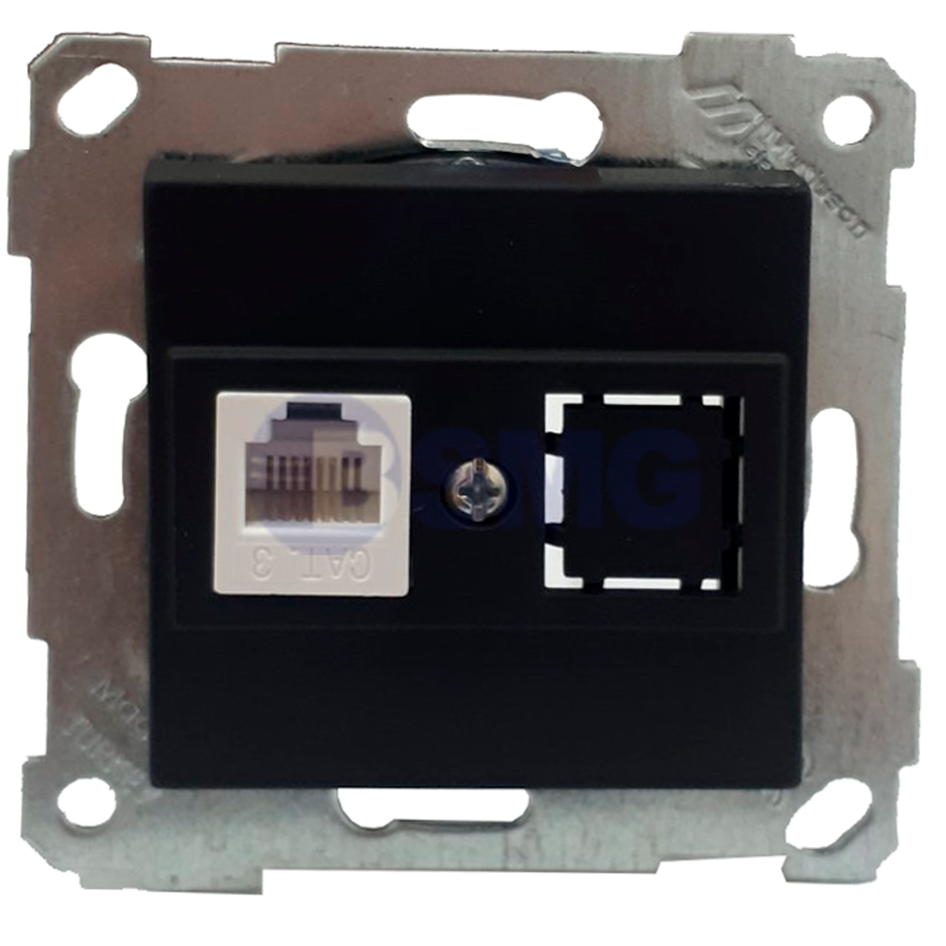 როზეტი ტელეფონი შავი RITA PONESOCKET 1*RJ12(CAT3) BLACK