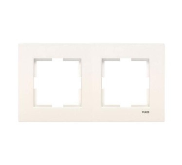 ჩამრთველ-როზეტის კანტი VIKO KARRE 2-ნი კრემი "ჰორიზონტალური"