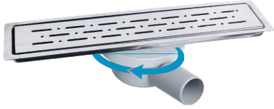 აბაზანის საკანალიზაციო არხი (გვერდითი ALFA) 50  50 CM /ALFA SERİSİ PLASTİK Y.Ç. Ø50  50 CM