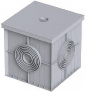 პლასტმასის ჭა თავსახურით 55X55 / RÖGAR SET KUTU 55X55