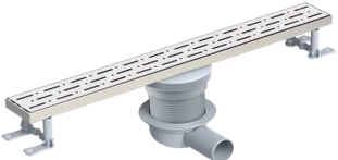 საშხაპე ტრაპი/20 სმ  ჰორიზონტალურ-ვერტიკალური გამოსასვლელი /უჟანგავი კორპუსი /SHOWER CHANNEL CLASSIC - LEGAL 360 - STAINLESS BODY - H.O - 20 CM