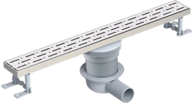 საშხაპე ტრაპი/33 სმ  ჰორიზონტალურ-ვერტიკალური გამოსასვლელი /უჟანგავი კორპუსი/SHOWER CHANNEL CLASSIC - LEGAL 360 - STAINLESS BODY - H.O - 33 CM