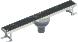 საშხაპე დრენაჟი / 20 სმ ჰორიზონტალურ-ვერტიკალური გასასვლელით /ჩასმული კრამიტით/SHOWER CHANNEL CLASSIC - SCALA 360 - STAINLESS BODY - V.O - 20 CM