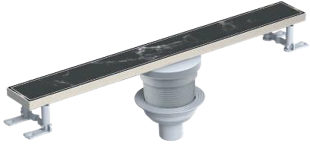 საშხაპე დრენაჟი / 80 სმ ჰორიზონტალურ-ვერტიკალური გასასვლელით /ჩასმული კრამიტით/SHOWER CHANNEL CLASSIC - SCALA Y360 - STAINLESS BODY - V.O - 80 CM