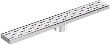 აბაზანის საკანალიზაციო არხი (გვერდითი)     Ø 50  -60CM/SHOWER CHANNEL CLASSIC - SIMPLE LEGAL WITH PIPE - STAINLESS BODY - V.O - 60 CM