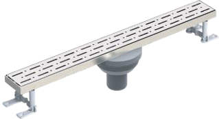 საშხაპე დრენაჟი /60 სმ ჰორიზონტალურ-ვერტიკალური გამოსასვლელი / უჟანგავი კორპუს/SHOWER CHANNEL CLASSIC - LEGAL WITH PIPE - STAINLESS BODY - V.O - 60 CM