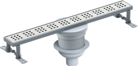 საშხაპე დრენაჟი / Ø 50 40 CM ვერტიკალური გასასვლელი / პლასტმასის კორპუსი / უჟანგავი/SHOWER CHANNEL - PERA - FIRST LINE - PLASTIC BODY - Y360 - V.O - 4