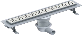 საშხაპე დრენაჟი / Ø 50 60 CM ჰორიზონტალური გასასვლელი / პლასტმასის კორპუსი/SHOWER CHANNEL - PERA - EUROLINE - PLASTIC BODY - Y360 H.O - 60 CM