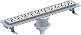 საშხაპე დრენაჟი / Ø 50 33 CM ვერტიკალური გასასვლელი / პლასტმასის კორპუსი /SHOWER CHANNEL - PERA - EUROLINE - PLASTIC BODY - Y360 V.O - 33 CM