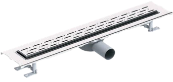 საშხაპე დრენაჟი / Ø 50 80 CM ჰორიზონტალური გასასვლელი / 4მმ უჟანგავი ლითონის კორპუსი და ჩარჩო/SHOWER CHANNEL - ELITTE - LEGAL - STAINLESS BODY - H.O -