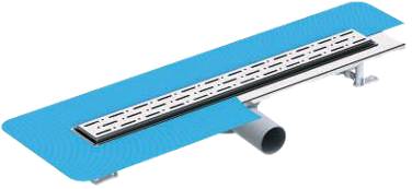 საშხაპე დრენაჟი / Ø 50 33 CM ჰორიზონტალური გამოსასვლელი / უჟანგავი კორპუსი / SHOWER CHANNEL - ELITTE - LEGAL WITH MEMBRANE - STAINLESS BODY - H.O - 33