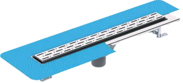 საშხაპე დრენაჟი / Ø 50 60 CM ვერტიკალური გასასვლელი / უჟანგავი  კორპუსიSHOWER CHANNEL - ELITTE - LEGAL WITH MEMBRANE - STAINLESS BODY - V.O - 60 CM