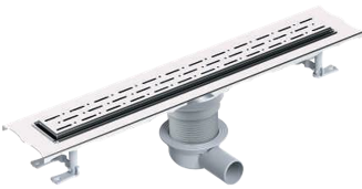 საშხაპე დრენაჟი / Ø 50 80 CM ჰორიზონტალური გასასვლელი / სიმაღლეზე რეგულირებადი კორპუსი /SHOWER CHANNEL - ELITTE - LEGAL - STAINLESS BODY - Y360° H.O -