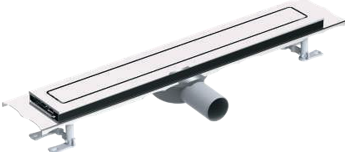 საშხაპე დრენაჟი / Ø 50 33 CM ჰორიზონტალური გასასვლელი / უჟანგავი  კორპუსი SHOWER CHANNEL - ELITTE - PREMIUM - STAINLESS BODY - H.O - 33 CM