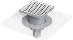 პლასტმასის კორპუსი /70 Ø - V.O - 10x10 cm უჟანგავი მეტალის ბადე / სუნის დამხშობი/INSTALLATION SIPHONS WITH MESH -180MM - 70 Ø - V.O - 10x10 cm