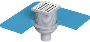 პლასტმასის კორპუსი /50 Ø - V.O. - 10x10 cm უჟანგავი მეტალის ბადე /SIPHON TEXTILE MEMEBRANE.-180MM - 50 Ø - V.O. - 10x10 cm