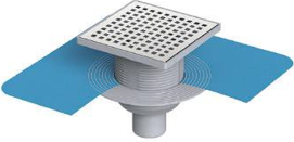 პლასტმასის კორპუსი /40 Ø - V.O. - 10x10 cm უჟანგავი მეტალის ბადე / სუნის დამხშობი/SIPHON TEXTILE MEMEBRANE.-180MM - 40 Ø -V.O. - 10x10 cm