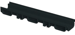 სადრენაჟო არხი შავი/PLASTIC DRAINAGE CHANNEL - 75 MM - H.O. - 130x500 mm  BLACK