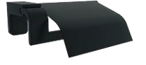 ქაღალდის დისპენსერი სახურავით/F1 BLACK - PAPER HOLDER WITH COVER