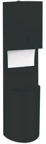 ხელსახოცის დისპენსერი სანაგვე ურნით 200-400შავი/Z FOLDED PAPER DISPENCER WITH FLAT DUST BIN 400 PCS 