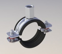 მილის სამაგრი (25მმ)   3/4" M8 (25მმ)/PIPE CLAMP WITH NUT (SET) 3/4" M8