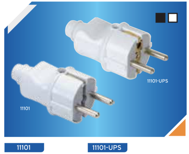 მამალი ჩანგალი დამიწებით/DE-PA Earthed male Plug