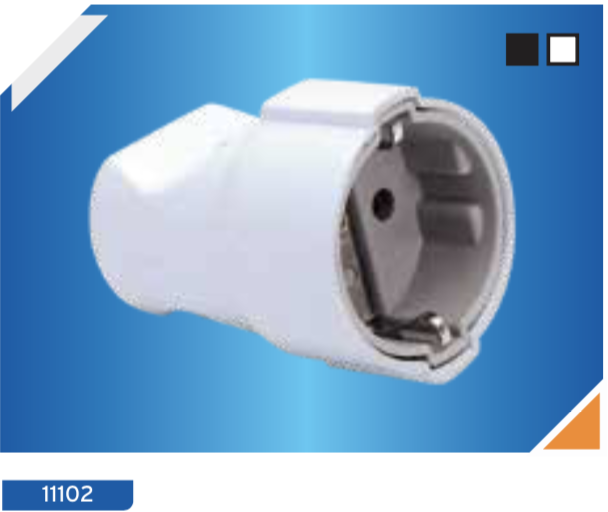 დედალი ჩანგალი დამიწებით/DE-PA Earthed female Plug