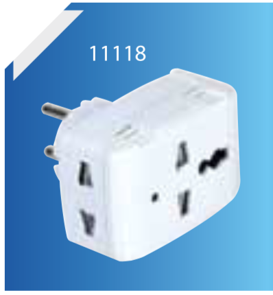 უნივერსალური გადამყვანი 3-იანი ჩამრთველით/DE-PA 3  GANG  Universal Adaptor