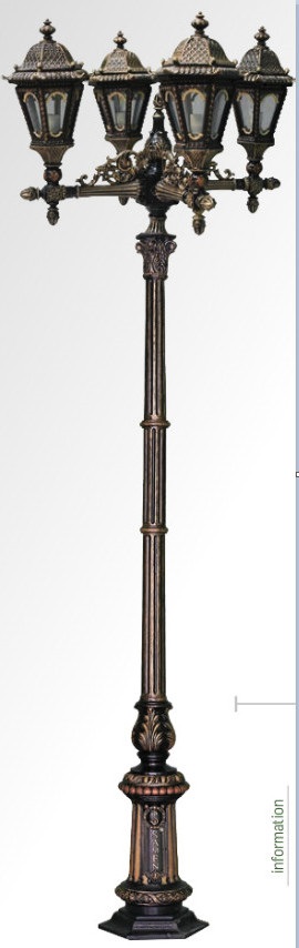 ჭედური კონსტრუქცია 3100    (4ლამპიონი ბოძით) 275სმ