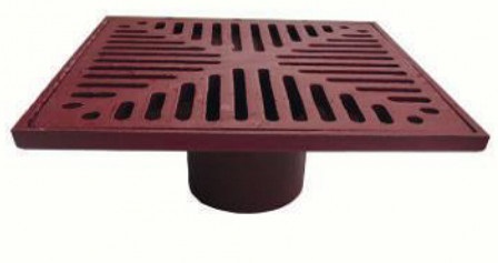 თუჯის კორპუსი / რკინის ბადე / სუნის დამხშობი 30*30 Ø 100 /AUTOPARK SIPHON 30X30 V.O. Ø 100