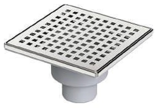 პლასტმასის კორპუსი /70 Ø - 10x10 cm V.O. უჟანგავი ბადე და ჩარჩო / სუნის დამხშობი / სველი და მშრალი სისტემა/LEGAL - 70 Ø - 10x10 cm V.O.