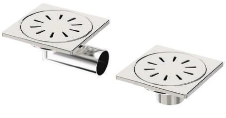 უჟანგავი ლითონის კორპუსი, უჟანგავი ლითონის ბადე/ სუნის დამხშობი/PREMIUM SLIM - 40 Ø - H.O. - 15x15 cm