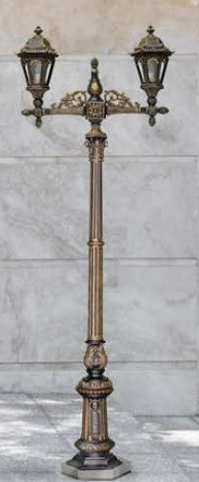 ჭედური კონსტრუქცია 3120    (2ლამპიონი ბოძით) 275სმ