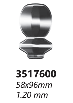 მილკვადრატის ბურთულიანი ხუფი; 3517600  5,8სმx9,6სმ