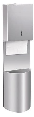 ხელსახოცის დისპენსერი სანაგვე ურნით 200-400/OVAL WITH DUST BIN  105X26X10 CM - 200 PCS - WHITE