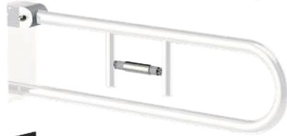 მოძრავი მოაჯირი/GRAB BAR WITH PAPER HOLDER 73x23x11 cm - WHITE