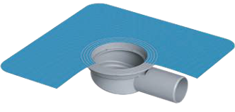 ტრაპის სიფონის ქვედა ნაწილი მემბრანით /SIPHON OUTLET -140 MM MEMBRANE - 70 Ø - H.O. 79MM